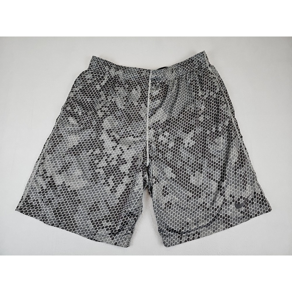 Nike Men's XL Black Gray Elephant Print Dri-Fit Basketball Shorts RARE 431882